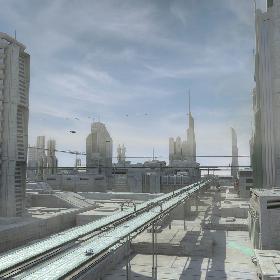 Sci Fi City Futuristic Cityscape